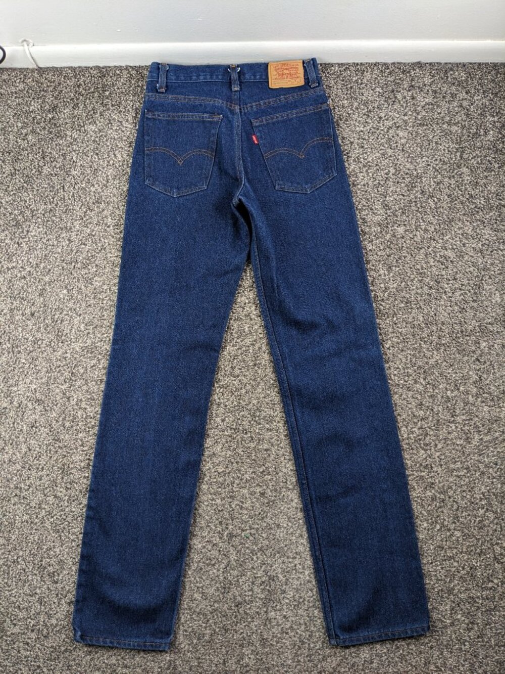 Vintage 80s Levis 720 Jeans 28x34 High Rise Dark Wash Student Fit 1982 USA Made - Picture 6 of 13